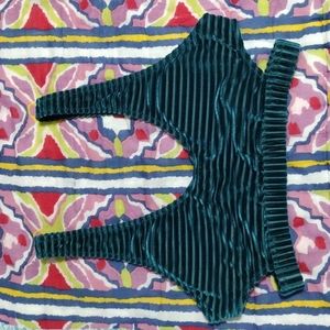 Teal swim top for women